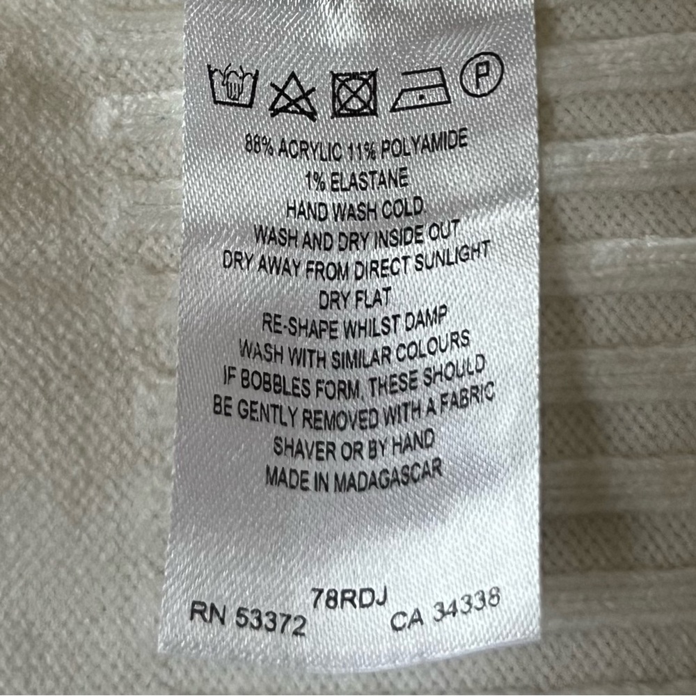 French Connection Sweater Babysoft Roll Neck Jumper Winter White Ivory XL - Picture 12 of 15